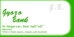 gyozo bank business card